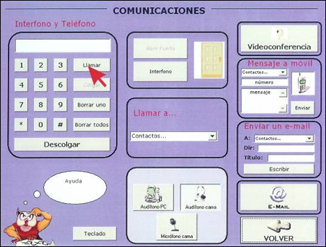 Pantalla Comunicaciones Software B&J Adaptaciónes Casa Joaquín Romero Domotica Hogar Digital