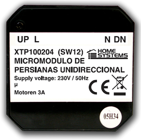 Micromódulo de Persianas XTP100204 HomeSystems