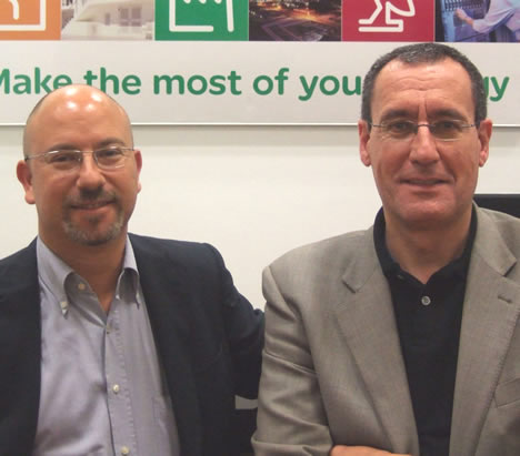 Jorge Villalgordo y  Antonio Alés de Schneider Electric 