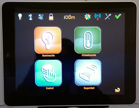 Plataforma de control domótico iDôm para el iPad de freeDôm y Concept.