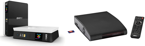 Movie Cube S850H  y V850H con HD DVB-T sintonizador TNT HD y servicios WEB de EMTEC