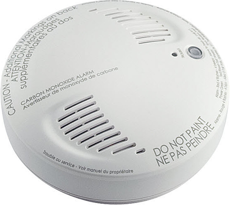 Detector de monóxido de carbono (CO) vía radio compatible con los sistemas de seguridad inalámbrica Alexor de de DSC.