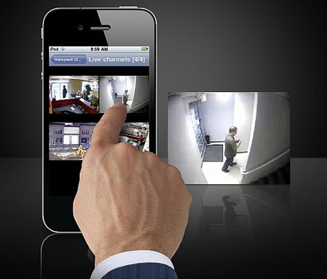 Grabador digital HRDP H.264 de Honeywell que permite la visualización en remoto a través del iPhone®