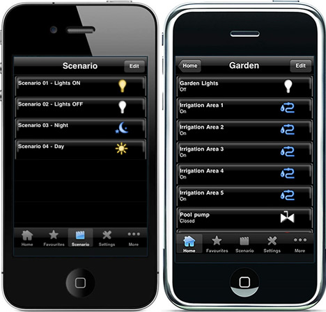 Interface de app para iPhone de Divus