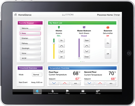 Aplicación Home Control+ para iPad o iPhone de Lutron