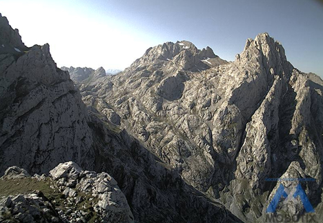 Vista de lso Picos de Europa con una cámara Mobotix