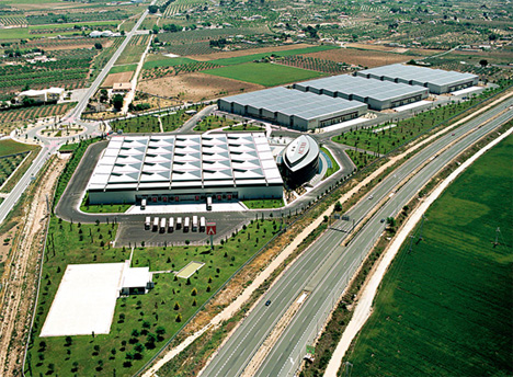 Vista aérea de la sede de la empresa