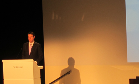 José Manuel Soria, ministro de Industria, Energía y Turismo durante un momento de su intervención