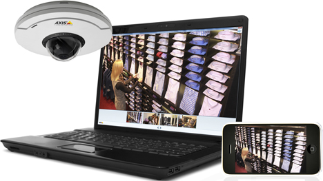Software Axis Companion aplicado a un portátil, a un smartphone y a una cámara de videovigilancia