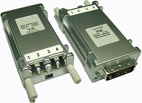 Conversores-extensores DVI para fibra óptica de C3, Cables y Componentes
