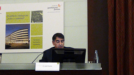 Presidente de la Plataforma Tecnológica Española de Eficiencia Energética (PTE-EE), Juan Puertas, durante su intervención