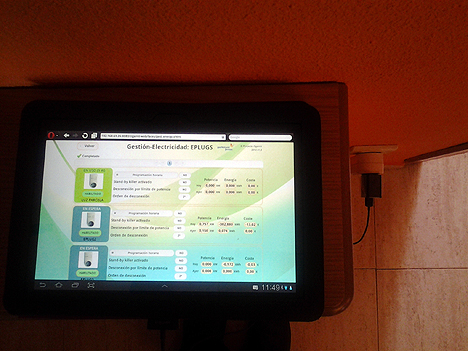 Control del consumo energético desde un tablet, proyecto Zigamit