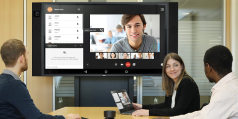 InfinityBoard, un sistema modular para trabajos interactivos y reuniones colaborativas