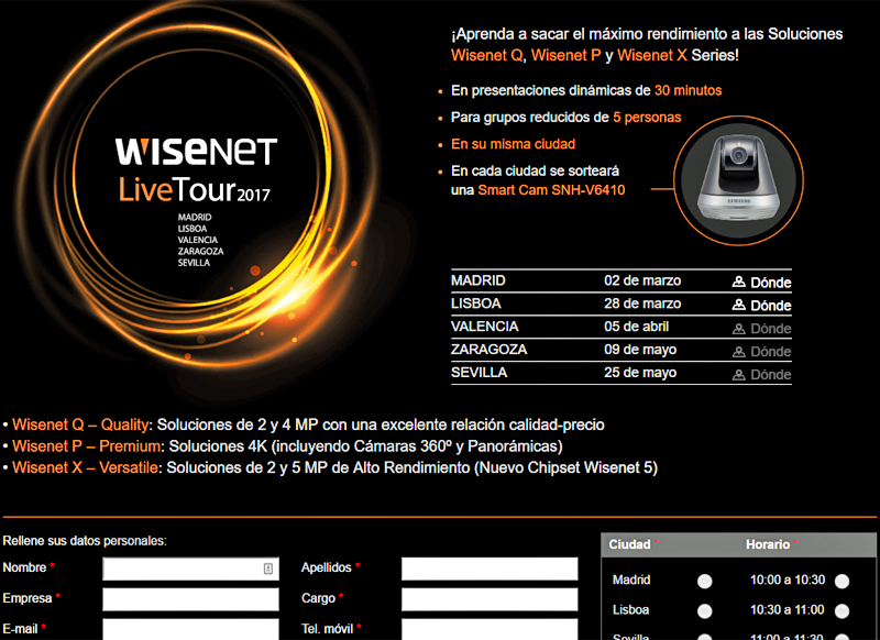 Calenadario Wisenet Live Tour