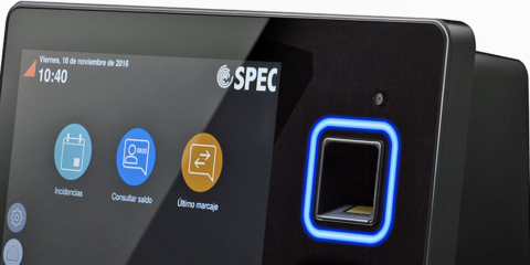 Sistema de control horario y accesos con reconocimiento dactilar y tarjetas de proximidad