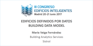 Presentación de María Veiga, de Sistrol, en III Congreso Edificios Inteligentes.