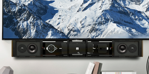 La barra de sonido de Horizon Interactive Fit de Leon Speaker ofrece audio impecable más almacenamiento AV discreto