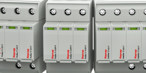 Nueva línea de protectores contra sobretensiones de Raycap en formato carril DIN