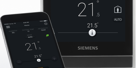 Termostato inteligente de Siemens para el control de calefacción residencial