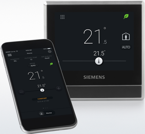 Termostato inteligente de Siemens para el control de calefacción  residencial • CASADOMO