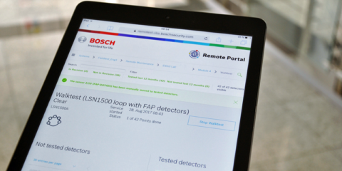 Los paneles de incendios modulares de Bosch permiten realizar prueba digital de detectores desde dispositivos móviles