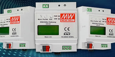 Nueva pasarela KNX/DALI KDA-64 de MeanWell para conectar el sistema de iluminación con las instalaciones