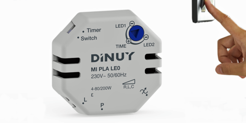 El nuevo temporizador de Dinuy para lámparas LED se llama MI PLA LE0 y se instala con solo dos hilos