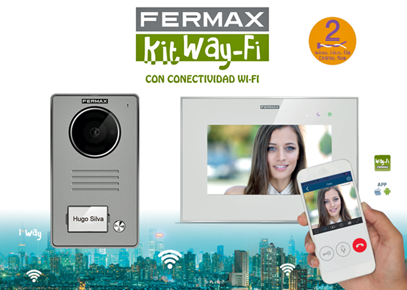 Vigilancia y conexión continua con el hogar con el videoportero Kit Way-FI  de Fermax • CASADOMO
