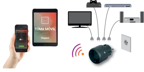 Toma conectada WiFi de Legrand para controlar a distancia, electrodomésticos o luces del hogar