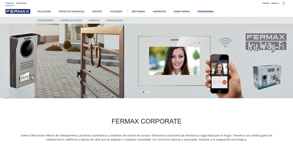 Nueva imagen de la página web de Fermax