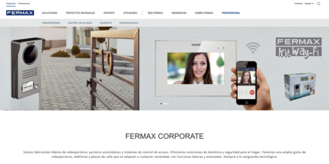 Nueva imagen de Fermax: Estrena página web con nuevo diseño y contenidos actualizados