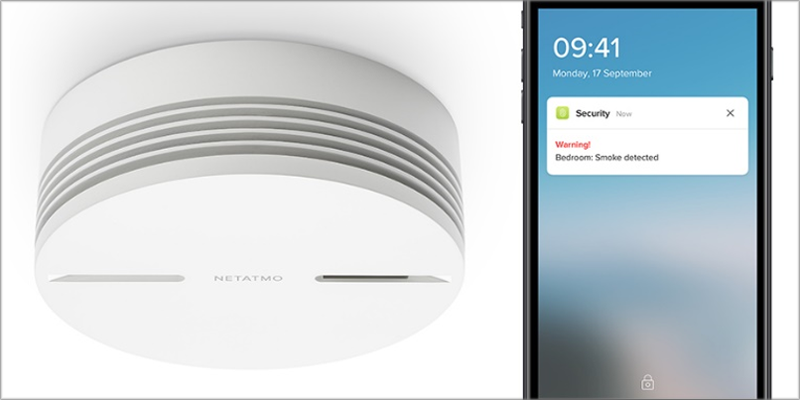 El detector de humo inteligente de Netatmo es compatible con HomeKit de Apple.