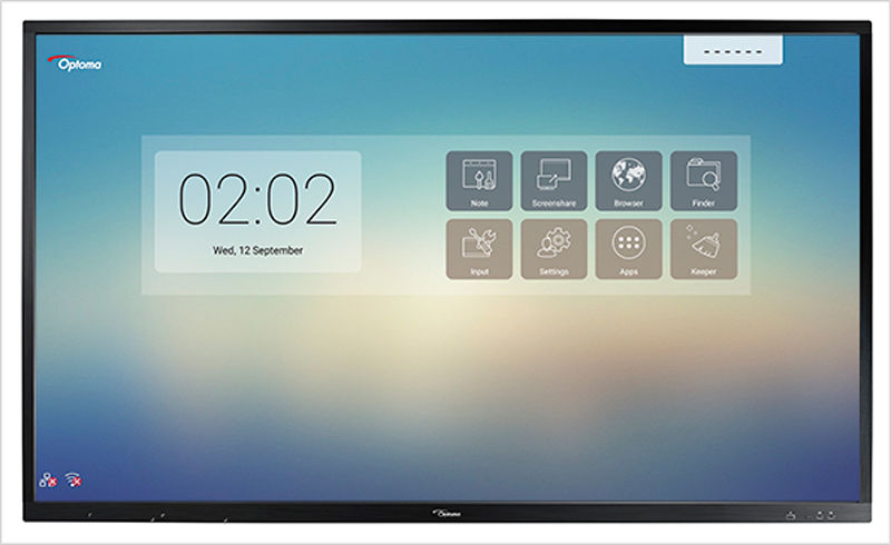 Optoma presenta sus televisores de pantalla táctil con conexión a los servicios cloud.