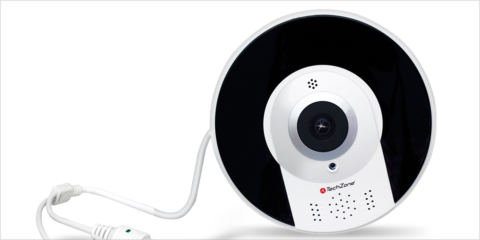 La cámara de seguridad IP de TechZone ofrece imágenes de 360 grados y sin puntos muertos