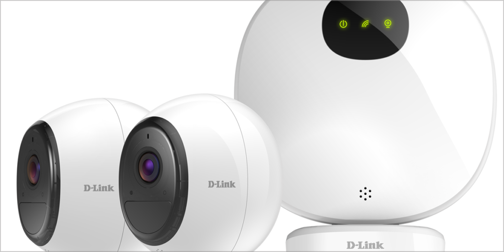 El kit de cámaras de D-Link es compatible con el asistente de voz de Google y Alexa.