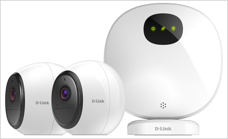 El kit de cámaras de D-Link es compatible con el asistente de voz de Google y Alexa.