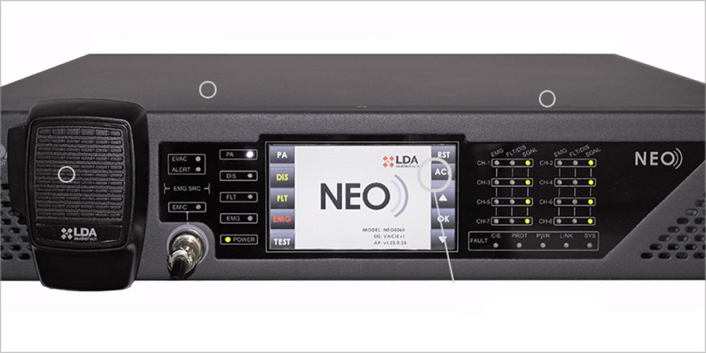 El sistema de evacuación y megafonía NEO permite la integración de dispositivos de seguridad de terceros.