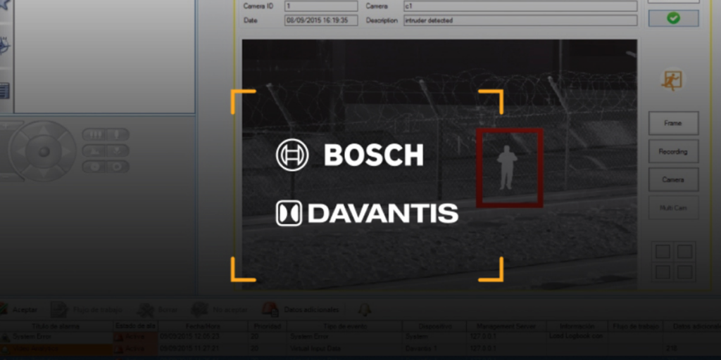 Davantis incorpora su tecnología de seguridad en los sistemas VMS de Bosch y en UltraView Security Center.