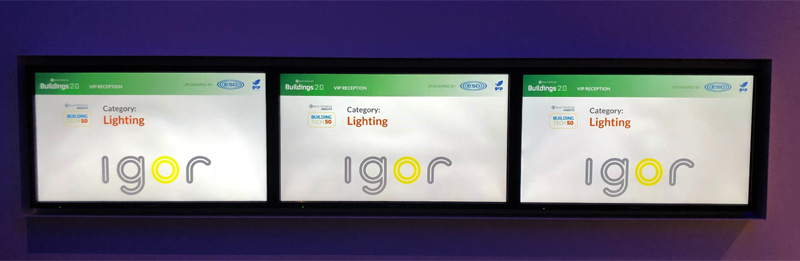La plataforma Nexos de Igor ha sido la ganadora en la categoría de Iluminación de la lista Building Tech 50.