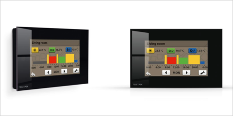 El panel de control Aurus-TFT de Teletask gestiona todos los dispositivos inteligentes de los hogares