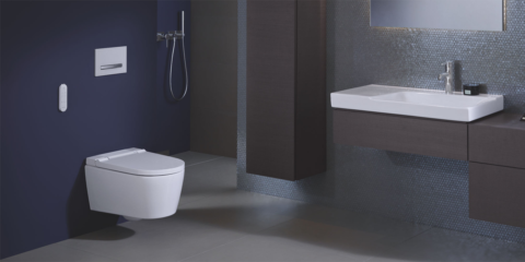 El baño inteligente de Geberit permite configurar el modo de higiene personal