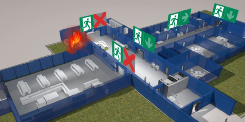 La empresa Stonex ofrece un nuevo sistema de evacuación adaptativa en función de la situación real de la emergencia