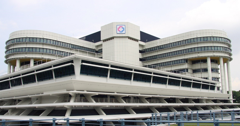 Fachada del hospital KKH en Singapur.