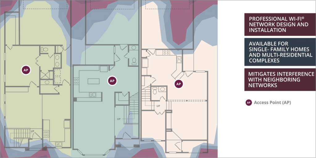 Mapa para identificar la ubicación de los puntos de acceso de la red inalámbrica.