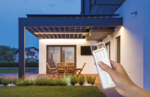 La solución NicePatio permite la gestión de las pérgolas y la