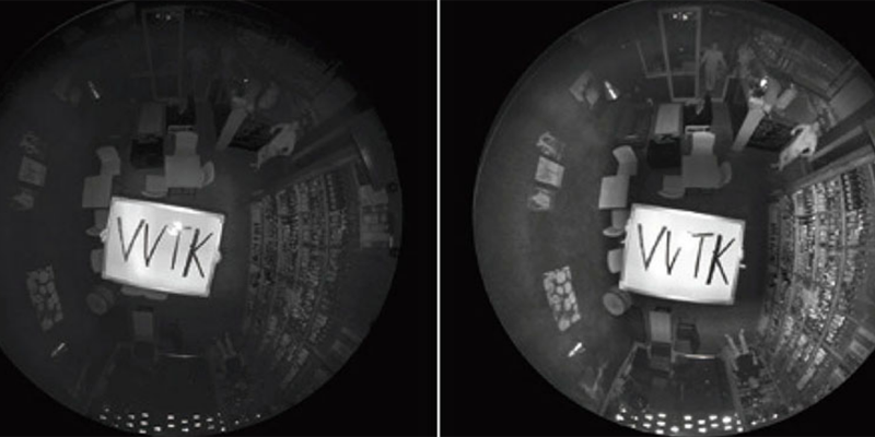 Dos imágenes infrarrojas con distinta claridad