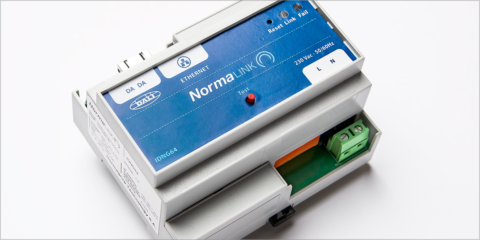 La pasarela IDNG-64 de Normagrup admite la gestión de hasta 64 luminarias basadas en el protocolo DALI