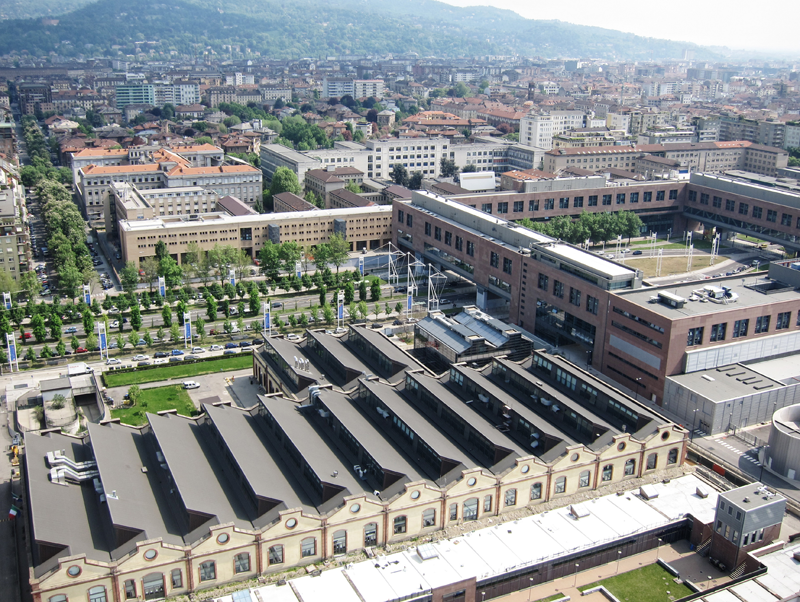 Vista área de la Universidad Politécnica de Turín.