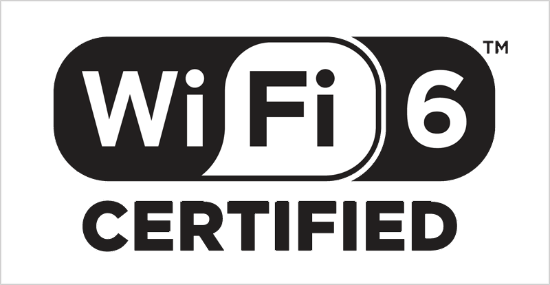 Logotipo de la certificación de Wi-FI 6.