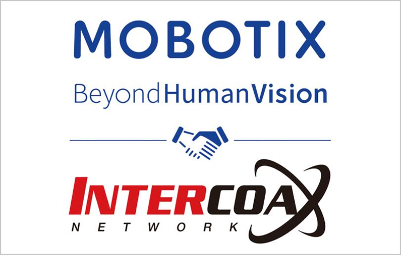 Logotipos de Mobotix e Intercoax.